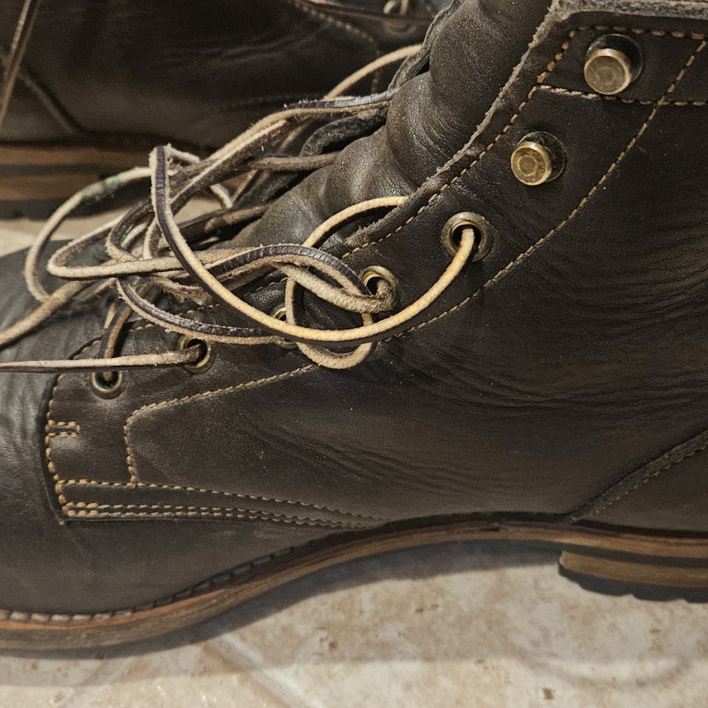 Truman Men's Brown Leather Boots - Picture 13 of 17